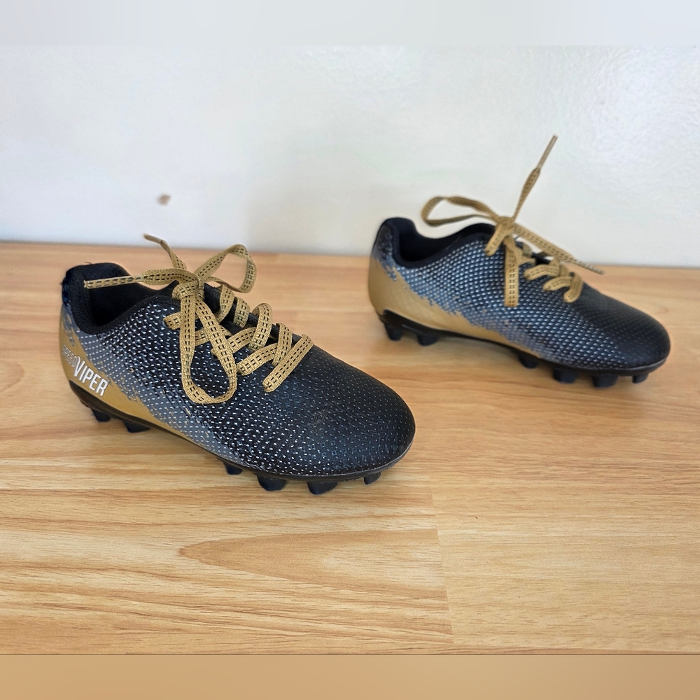 DSG Speed Viper Soccer Cleats Black & Gold Toddler Size 9